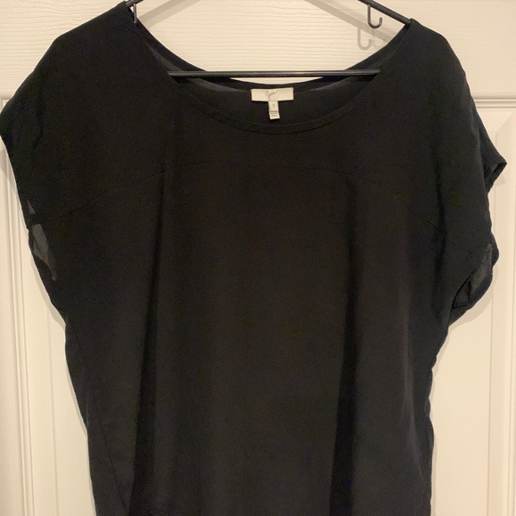 Joie Tops - Joie black short sleeve silk blouse